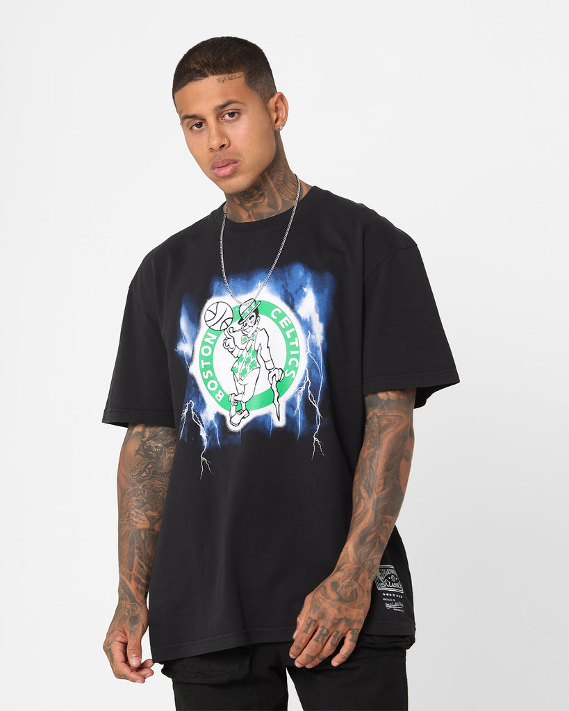 Mitchell & Ness Boston Celtics Logo Lightning T-Shirt Black | Culture Kings