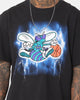 Mitchell & Ness Charlotte Hornets Logo Lightning T-Shirt Black