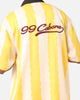 99 Cabana Bowling Short Sleeve Button Up Shirt Yellow/Off White