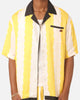 99 Cabana Bowling Short Sleeve Button Up Shirt Yellow/Off White