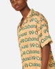 99 Cabana Logo Short Sleeve Button Up Shirt Yellow/Green