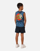 Santa Cruz Kids' Beware Dot Tie Dye Muscle T-Shirt Blue Tie Dye