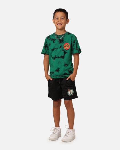 Santa Cruz Kids' Beware Dot Tie Dye T-Shirt Green Tie Dye
