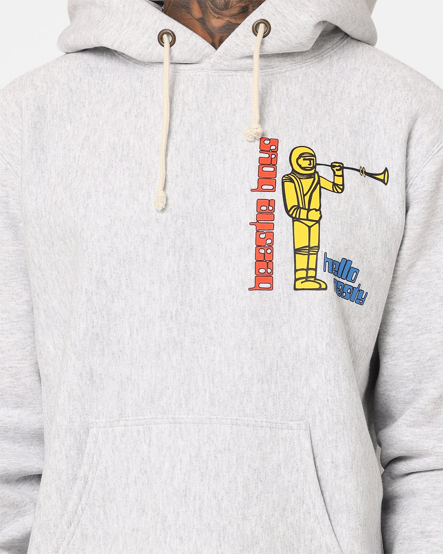 Champion X Beastie Boys Logo Hoodie Oxford Heather | Culture Kings
