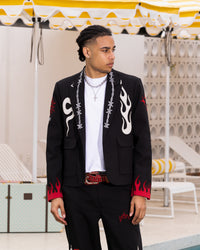 Loiter Western Blazer Jacket Black