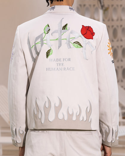 Loiter Western Blazer Jacket Off White