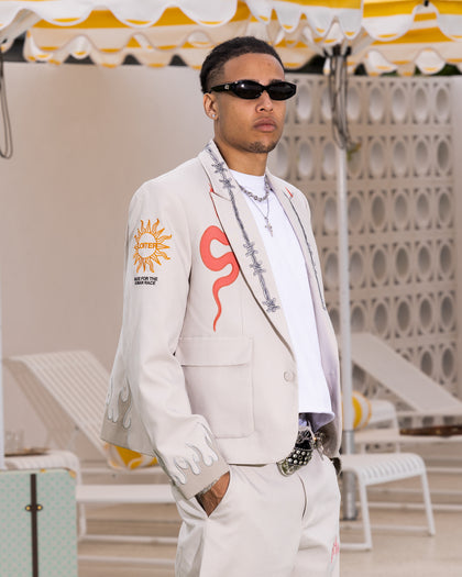 Loiter Western Blazer Jacket Off White