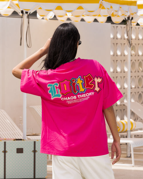 Loiter Chaos Theory T-Shirt Hot Pink
