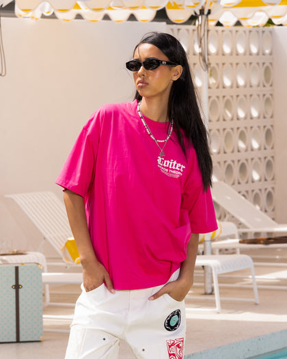 Loiter Chaos Theory T-Shirt Hot Pink