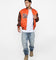 X-Large Baseball Logo Varsity Jacket Orange