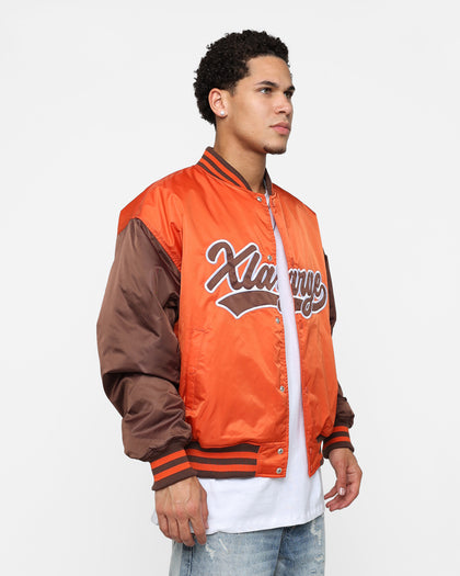 X-Large Baseball Logo Varsity Jacket Orange