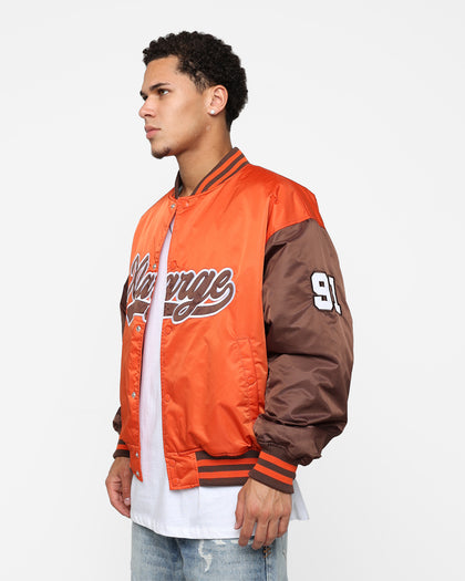 X-Large Baseball Logo Varsity Jacket Orange