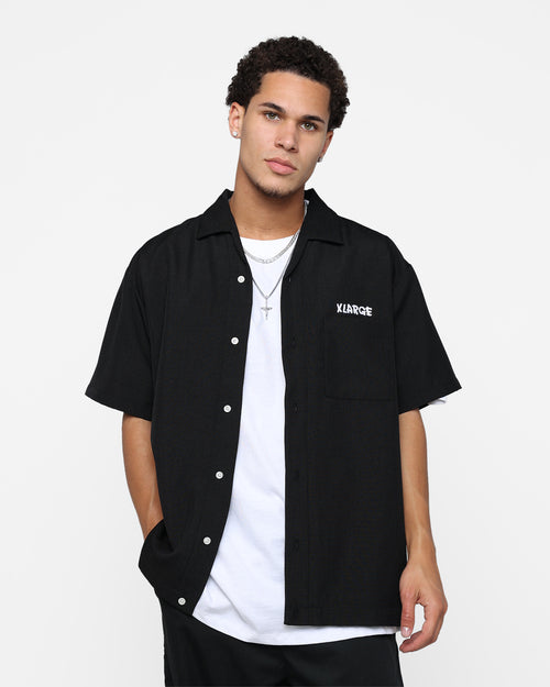 X-Large Drawing OG Open Collar T-Shirt Black