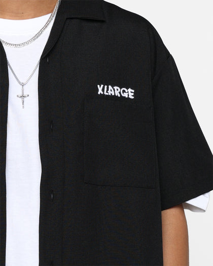 X-Large Drawing OG Open Collar T-Shirt Black