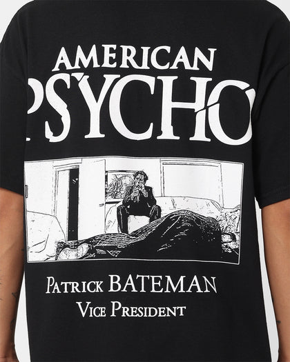Rats Get Fat X American Psycho Patrick Bateman T-Shirt Black