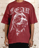 Saint Morta Fear Boxy T-Shirt Maroon