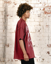 Saint Morta Fear Boxy T-Shirt Maroon