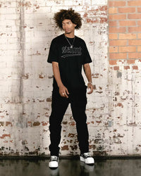 Saint Morta Allstar Embroidered Drop T-Shirt Black/White