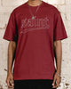Saint Morta Allstar Embroidered Drop T-Shirt Maroon