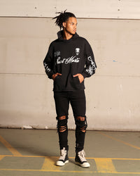 Saint Morta Roadhouse Boxy Hoodie Washed Black