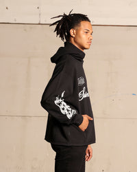 Saint Morta Roadhouse Boxy Hoodie Washed Black