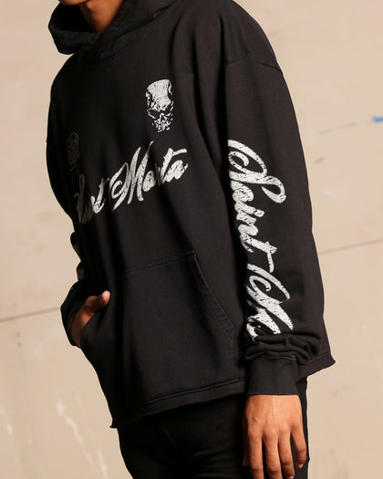 Saint Morta Roadhouse Boxy Hoodie Washed Black