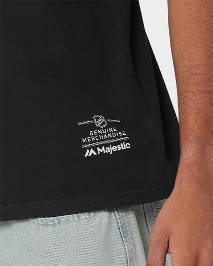 Majestic Athletic Anaheim Ducks Script Arch T-Shirt Faded Black