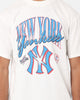 Majestic Athletic New York Yankees Script Arch T-Shirt Vintage White