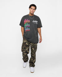 Loiter Stacked Vintage T-Shirt Black Wash