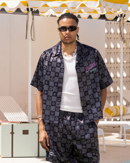 Loiter Midsummer Button Up Shirt Black