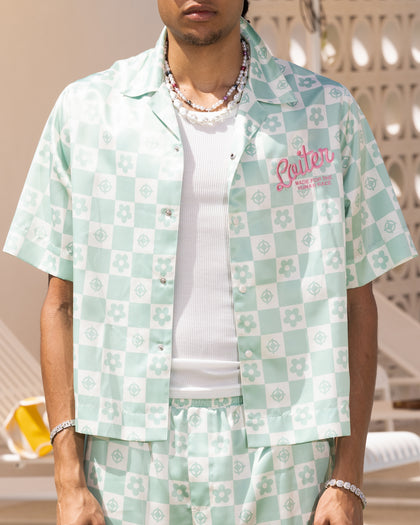 Loiter Midsummer Button Up Shirt Sage Green