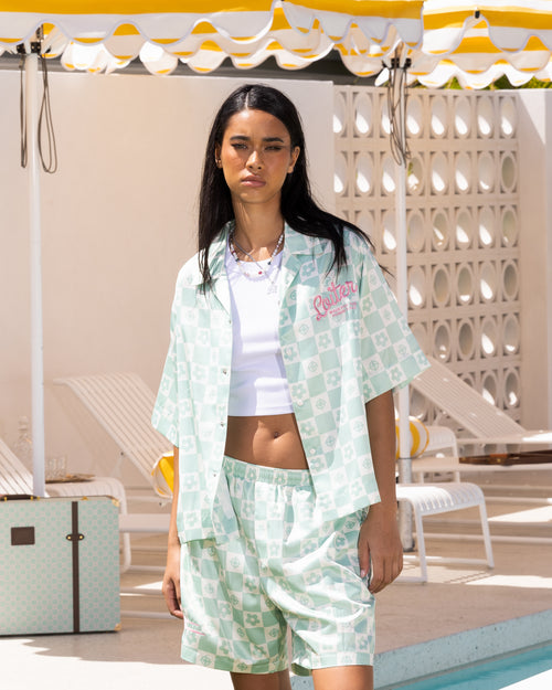 Loiter Midsummer Button Up Shirt Sage Green