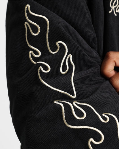 The New Establishment X Nascar Firecracker 60's Cord Racer Jacket Black