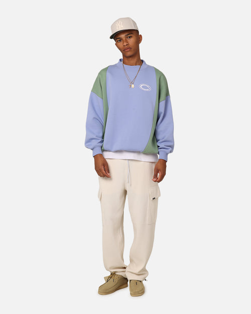 Carre C Star Panelled Crewneck Pale Blue