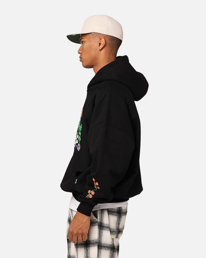 Carre Floraux Oversized Hoodie Black