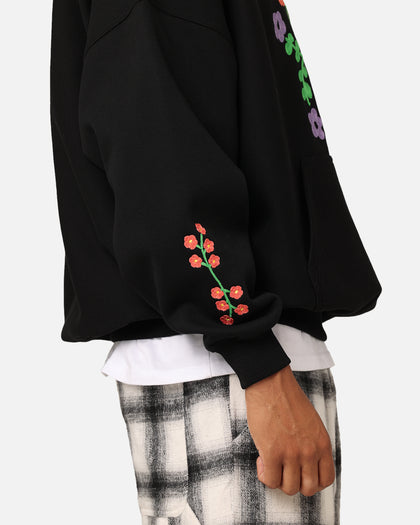 Carre Floraux Oversized Hoodie Black