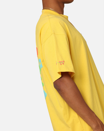 Carre Floraux Oversized T-Shirt Yellow