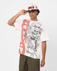 Mitchell & Ness Chicago Bulls Dennis Rodman Blockade T-Shirt Vintage White
