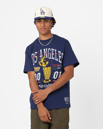 Mitchell & Ness Los Angeles Lakers Globe Champion T-Shirt Midnight Navy