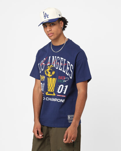 Mitchell & Ness Los Angeles Lakers Globe Champion T-Shirt Midnight Navy