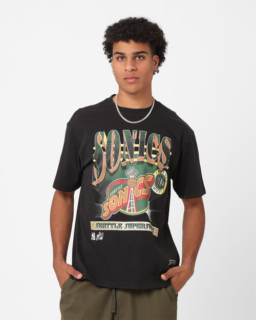 Mitchell & Ness Seattle SuperSonics In The Spotlight T-Shirt Faded Black