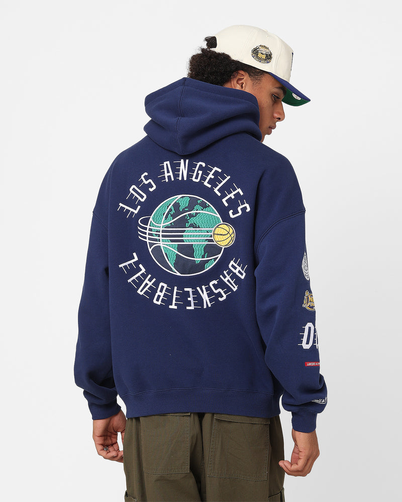 Mitchell & Ness Los Angeles Lakers Letterman Hoodie Midnight Navy
