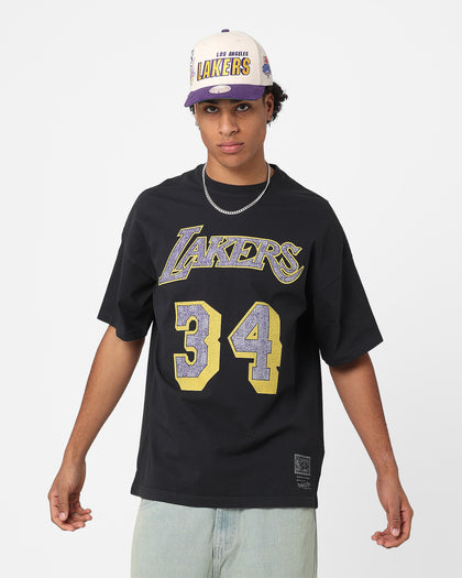 Mitchell & Ness Los Angeles Lakers Shaquille O'Neal N&N Oversized T-Shirt Faded Black