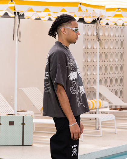 Loiter Palm Spring Box T-Shirt Charcoal