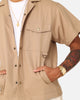 XXIII Benji Utility Button Up Shirt Khaki