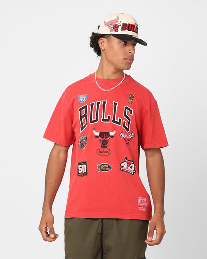 Mitchell & Ness Chicago Bulls Highway Logo T-Shirt Bulls Red