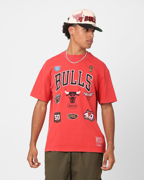 Mitchell & Ness Chicago Bulls Highway Logo T-Shirt Bulls Red
