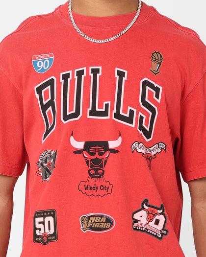 Mitchell & Ness Chicago Bulls Highway Logo T-Shirt Bulls Red