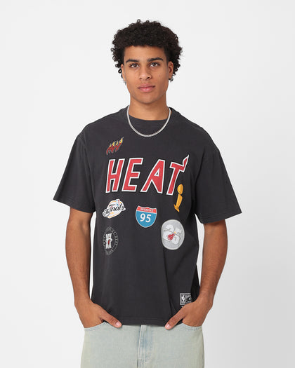 Mitchell & Ness Miami Heat Highway Logo T-Shirt Vintage Black
