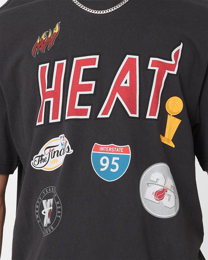Mitchell & Ness Miami Heat Highway Logo T-Shirt Vintage Black